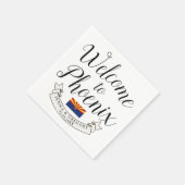 アリゾナへようこそ |行き先結婚式 スタンダードカクテルナプキン (角)