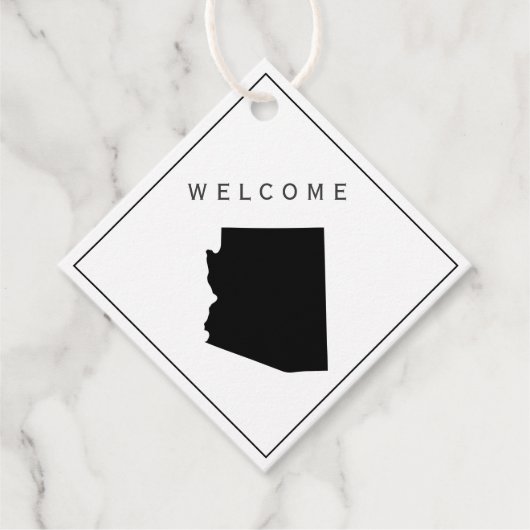 アリゾナウェルカムバッグギフト結婚ラベルfor Weekend フェイバータグ (正面)