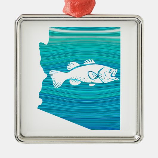 アリゾナウェーブ魚釣り メタルオーナメント (正面)