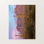 アリゾナエステティックサンセット写真フェニックスサボテン ジグソーパズル (縦)