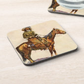 アリゾナカウボーイバイレミントン、ヴィンテージ西部 コースター (左側)