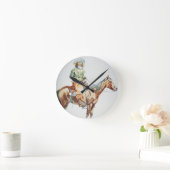 アリゾナカウボーイ1901年(クレヨン紙) ラウンド壁時計 (ホーム)