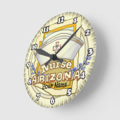 アリゾナカスタムナナース時計 ラウンド壁時計 (傾斜)