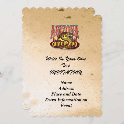 アリゾナガードドッグスネーク 招待状 (正面/裏面)