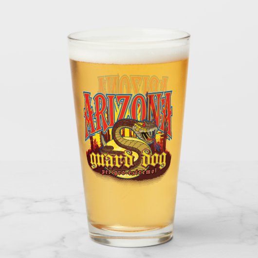 アリゾナガード犬のヘビ タンブラーグラス (ドリンク正面)