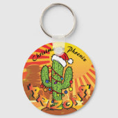 アリゾナクリスマスサグアーロサボスチェンジタウン キーホルダー (正面)