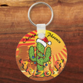 アリゾナクリスマスサグアーロサボスチェンジタウン キーホルダー (正面)