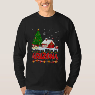 アリゾナクリスマスツリーライトパジャマ州 Tシャツ