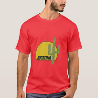 アリゾナグリーンサボテンヴィンテージミニマルデザインASU Tシャツ