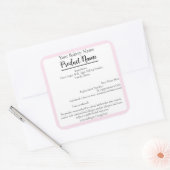 アリゾナコテージフードビジネスピンクベーキングラベル スクエアシール (封筒)