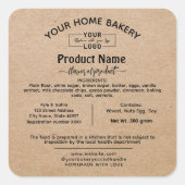 アリゾナコテージ法フードラベルクラフトロゴ スクエアシール (正面)