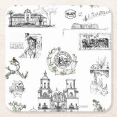 アリゾナコースターのランドマーク スクエアペーパーコースター (正面)