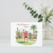 アリゾナゴルフクリスマスインアリゾナサンタクロース シーズンポストカード (スタンド正面)