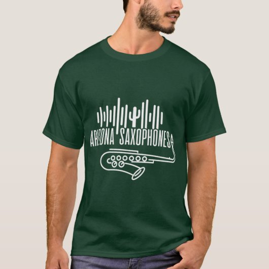 アリゾナサクソフォーンレッド Tシャツ (正面)