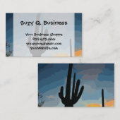 アリゾナサグアロカクタスサウスウエストサンセット 名刺 (正面/裏面)