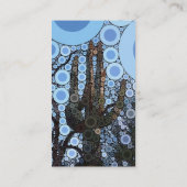 アリゾナサグアロサクタスコンセントリックサークルモザイク 名刺 (裏面)