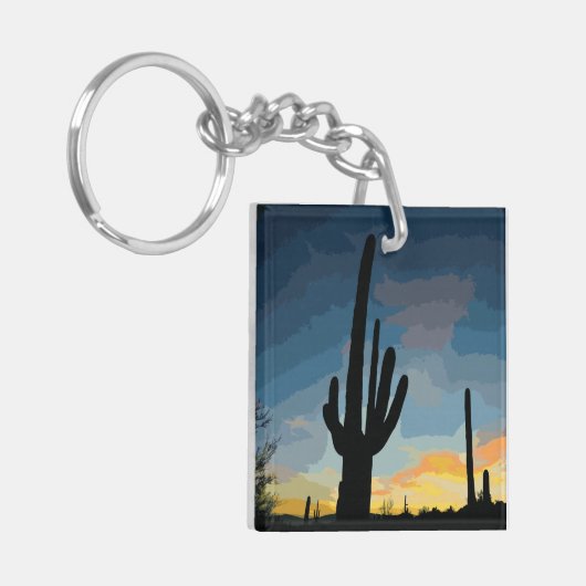 アリゾナサグアーロサボスサウスサンセット キーホルダー (正面左)