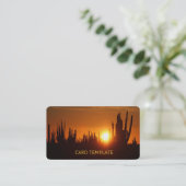 アリゾナサグアーロサボスサンセットビジネスカード 名刺 (スタンド正面)