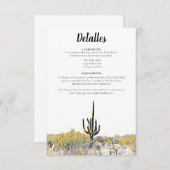 アリゾナサグアーロサボススペインのデタレスカード 招待状 (正面/裏面)