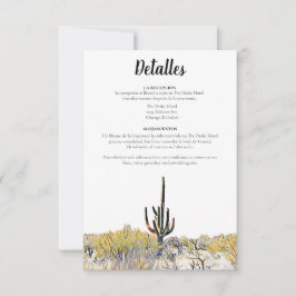 アリゾナサグアーロサボススペインのデタレスカード 招待状