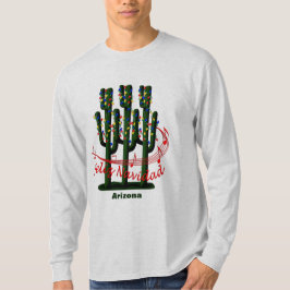 アリゾナサボクリスマスFeliz Navidad Tシャツ