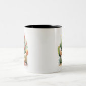 アリゾナサボスウォーターカラーガーデンハウスプラント ツートーンマグカップ (中央)