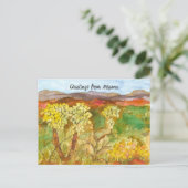 アリゾナサボス南西砂漠からの挨拶 ポストカード (スタンド正面)