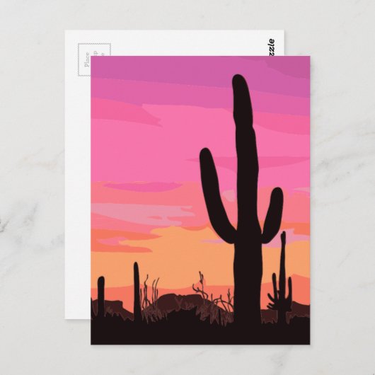 アリゾナサボス砂漠 ポストカード (正面/裏面)