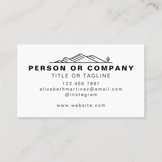 アリゾナサボス造園実在またはエテートモダン 名刺 (裏面)