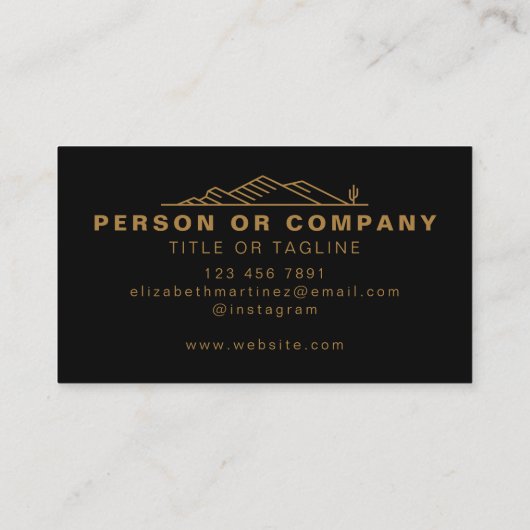 アリゾナサボス造園実在またはエテートモダン 名刺 (裏面)