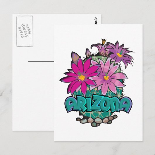 アリゾナサボス開花 ポストカード (正面/裏面)