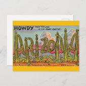 アリゾナサボテングリーティングポストカード ポストカード (正面/裏面)