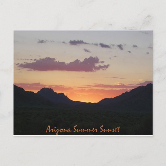 アリゾナサマーサンセット ポストカード (正面)