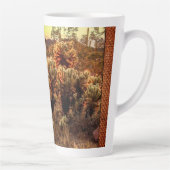 アリゾナサンセットウォームカラーサボテンの写真 カフェラテマグ (右)