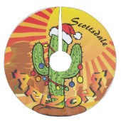 アリゾナサンセットサグアーロサボスチェンジタウン ブラッシュドポリエステルツリースカート (正面)