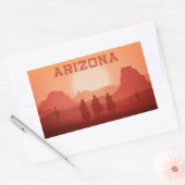 アリゾナサンセットステッカー 長方形シール (封筒)