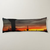 アリゾナサンセットソノラン砂漠とサグアーロサボス ボディピロー (裏面)