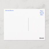 アリゾナサンライズサボテン&デザートトラベルポストカード ポストカード (裏面)