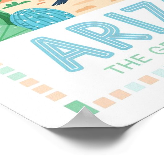 アリゾナザグランドキャニオン州サマートラベル ポスター (角)