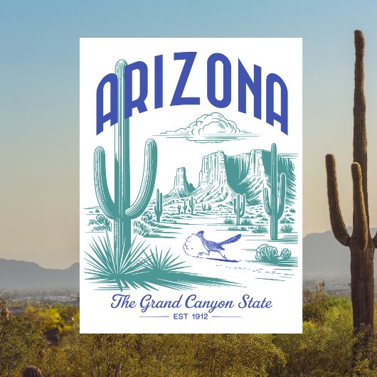 アリゾナザグランドキャニオン州Est.1912 ポストカード