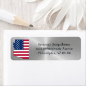 アリゾナシルバーアメリカ国旗 ラベル (インサイチュ)