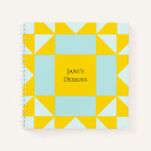 アリゾナスターキルトブロックキルター ノートブック (正面)