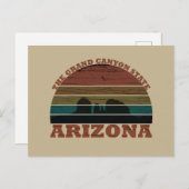 アリゾナセドナグランドキャニオン風景画レトロ シーズンポストカード (正面/裏面)