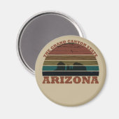 アリゾナセドナグランドキャニオン風景画レトロ マグネット (正面/裏面)