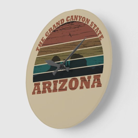 アリゾナセドナグランドキャニオン風景画レトロ ラージ壁時計 (傾斜)