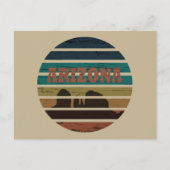 アリゾナセドナランドスケープヴィンテージアズサンセットレトロ シーズンポストカード (正面)