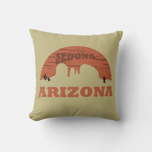 アリゾナセドナランドスケープヴィンテージズレトロ クッション (正面)