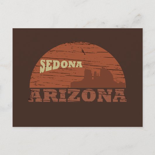 アリゾナセドナランドスケープヴィンテージズレトロ シーズンポストカード (正面)