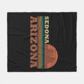 アリゾナセドナランドスケープヴィンテージ フリースブランケット (正面(横))