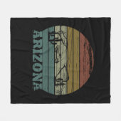 アリゾナセドナランドスケープヴィンテージ フリースブランケット (正面(横))